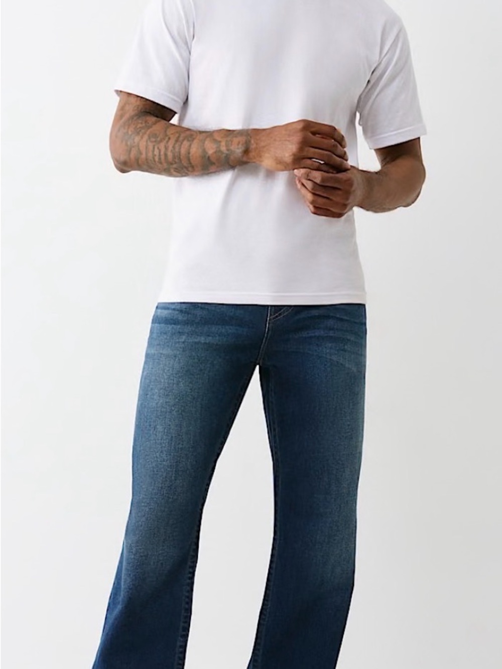 True Religion Men's Dark Blue Bootcut Jeans
